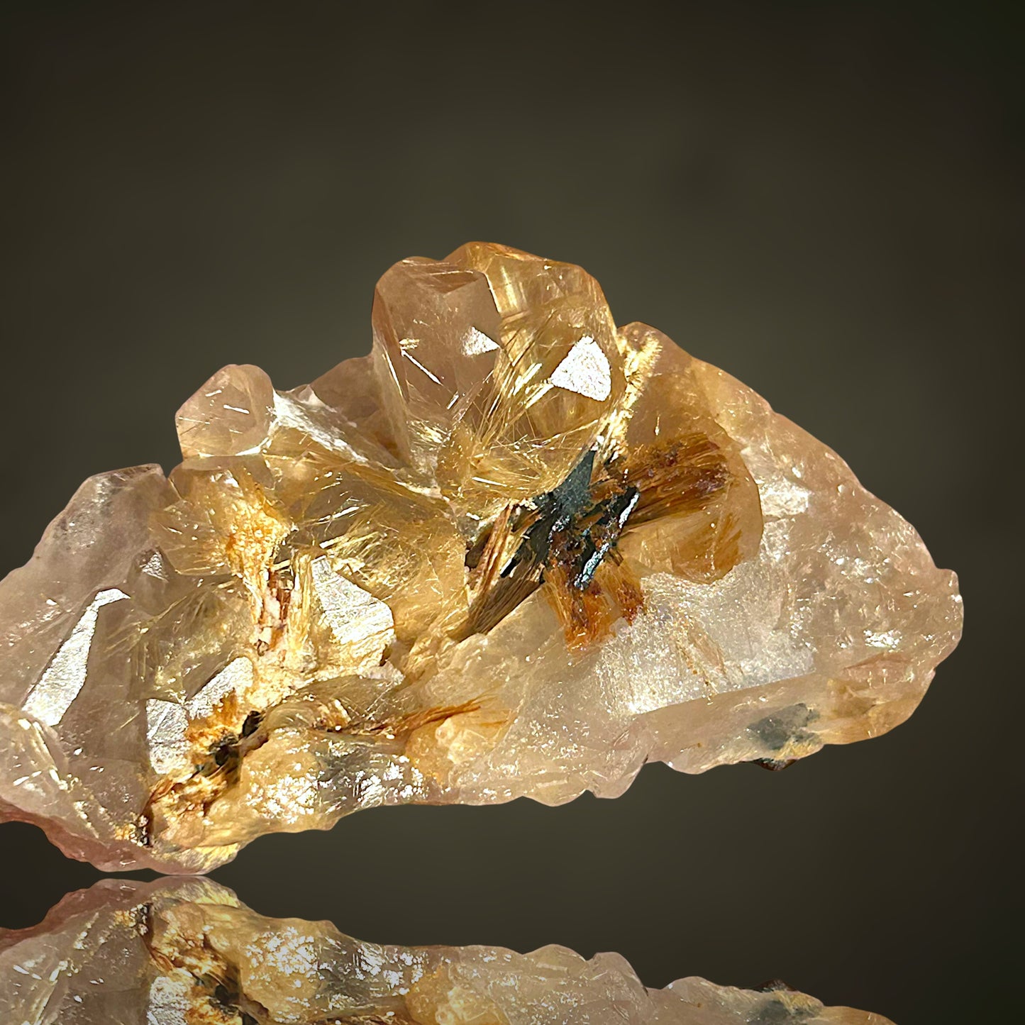 Rutilated Quartz, Hematite - Novo Horizonte, Brazil