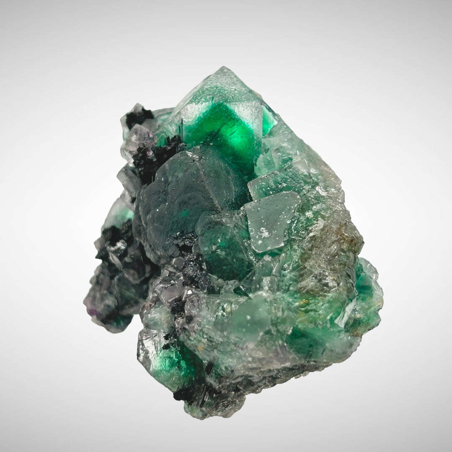 Phantom fluorite, Schorl Tourmaline - Erongo, Namibia