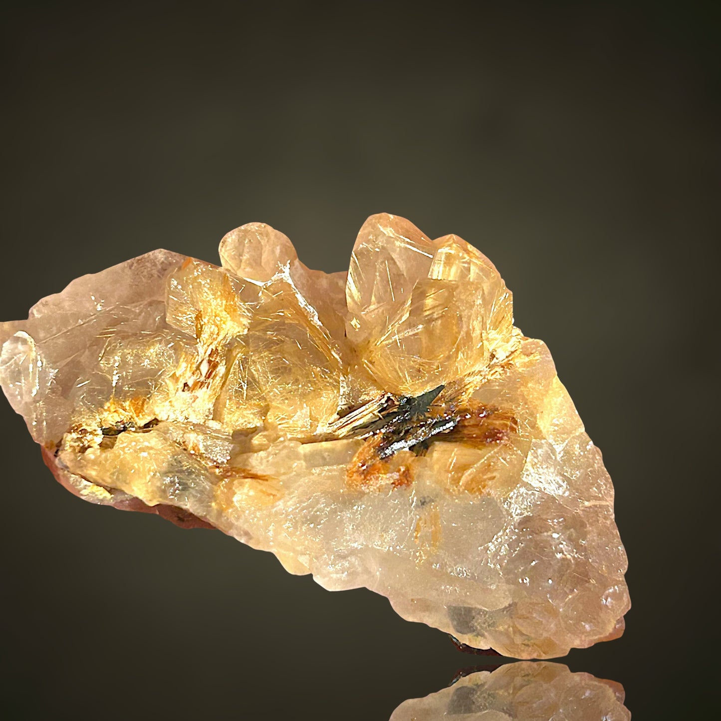 Rutilated Quartz, Hematite - Novo Horizonte, Brazil