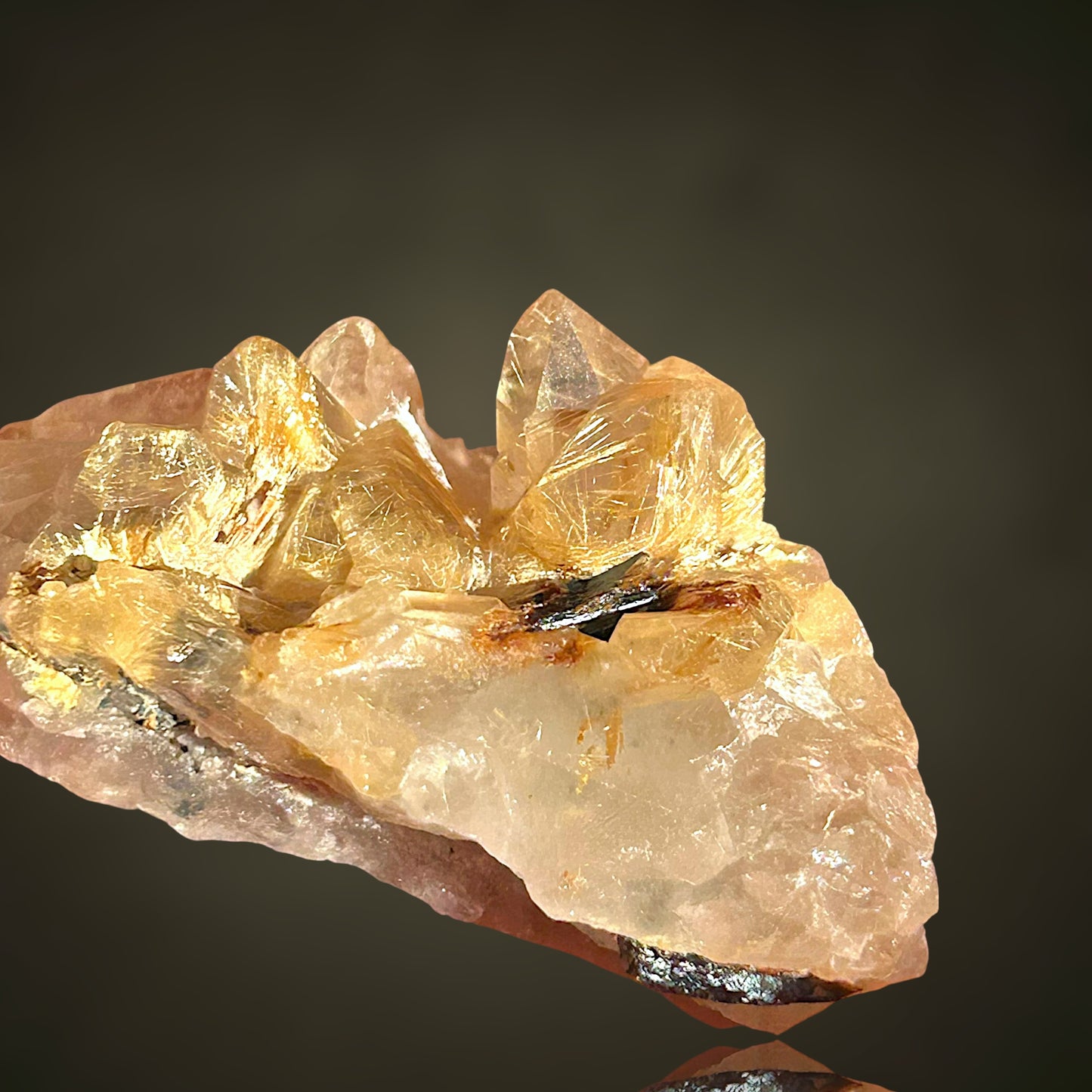 Rutilated Quartz, Hematite - Novo Horizonte, Brazil