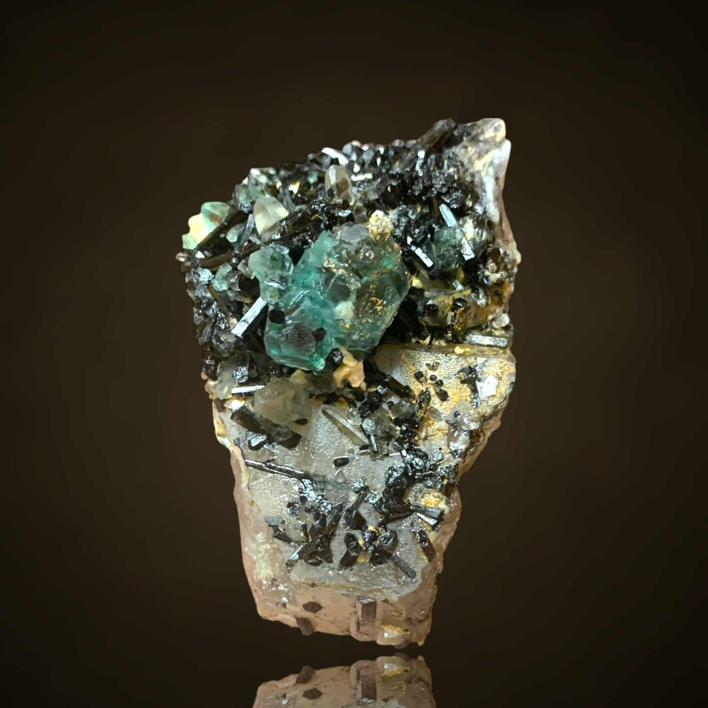Fluorite, Schorl, Smoky Quartz - Erongo, Namibia