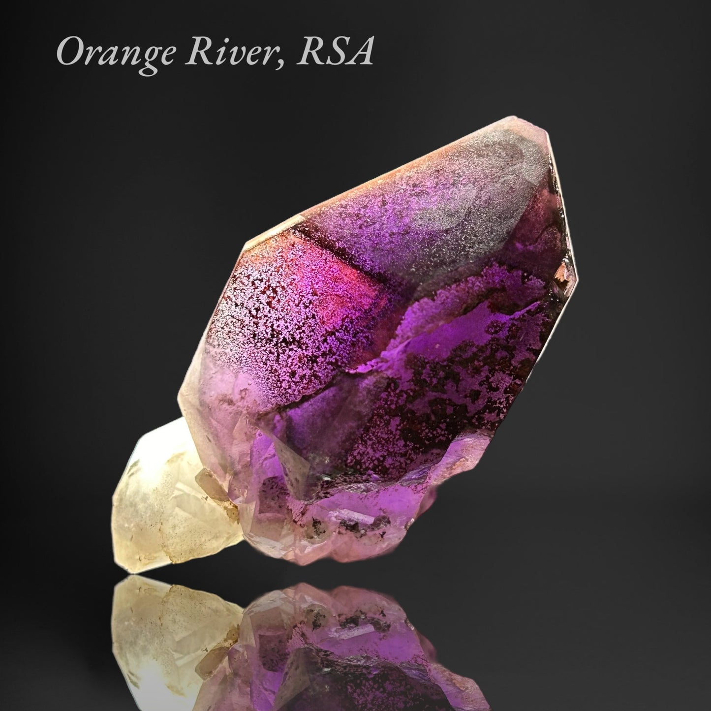 Amethystscepter with Hematite phantom - Orange River, RSA