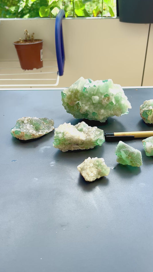 11 x Fluorite, Quartz - Riemvasmaak, RSA